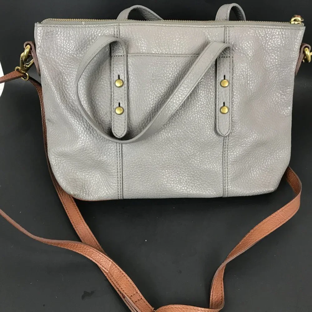 Fossil Grey/Tan shoulder bag/tote